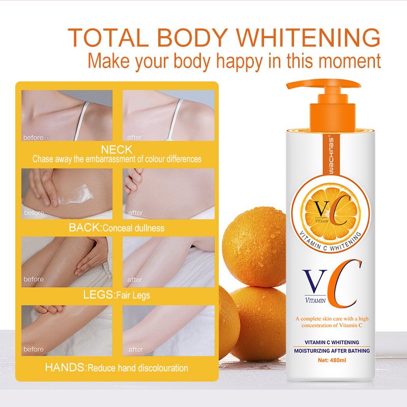 Wholesale 480ml Vitamin C Whitening Cream Body Lotion Cream Firm Body Lotion Body Whitening Cream For Skin Care
