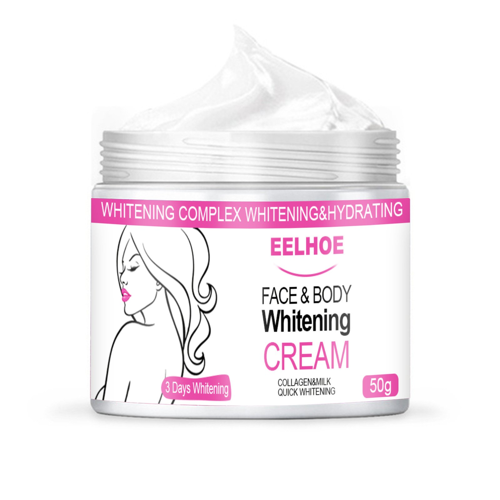 EELHOE collagen milk face neck back arm hand feet leg full body lotion skin 3days quick whitening hydrating cream for boys girls