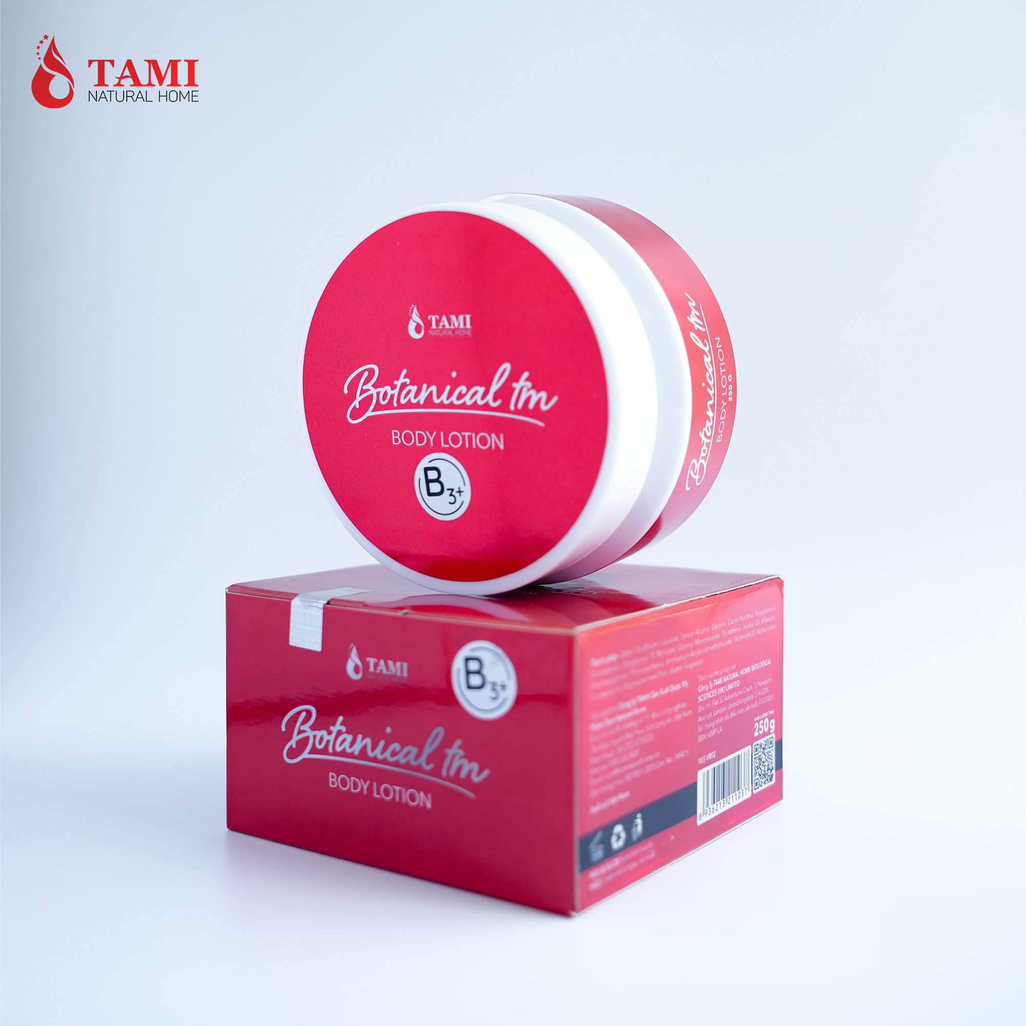 OEM Customized Logo All Skin Type Skin Whitening Cream Moisturizing Nourishing Lightening Skin Botanical TM B3 Body Lotion