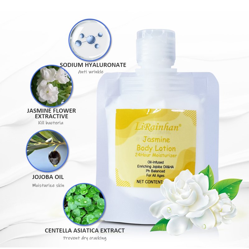 Jasmine Body Lotion Private Label Organic Moisturizing Nourish Skin Whitening Brightening Cream Body Lotion