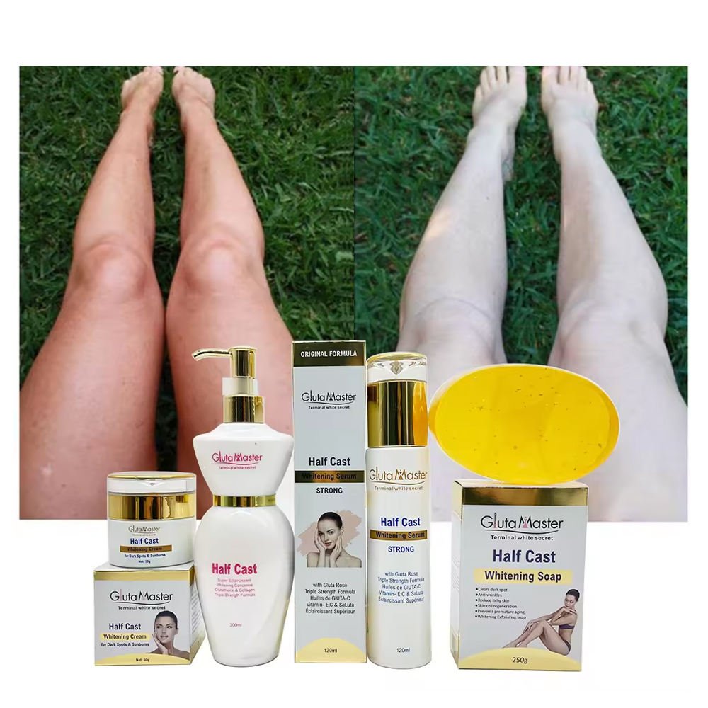 Strong Whitening Set Whitening Body Lotion Vitamin C Serum Collagen Soap Dark Spots Anti-Aging Brightening Skin Care Set