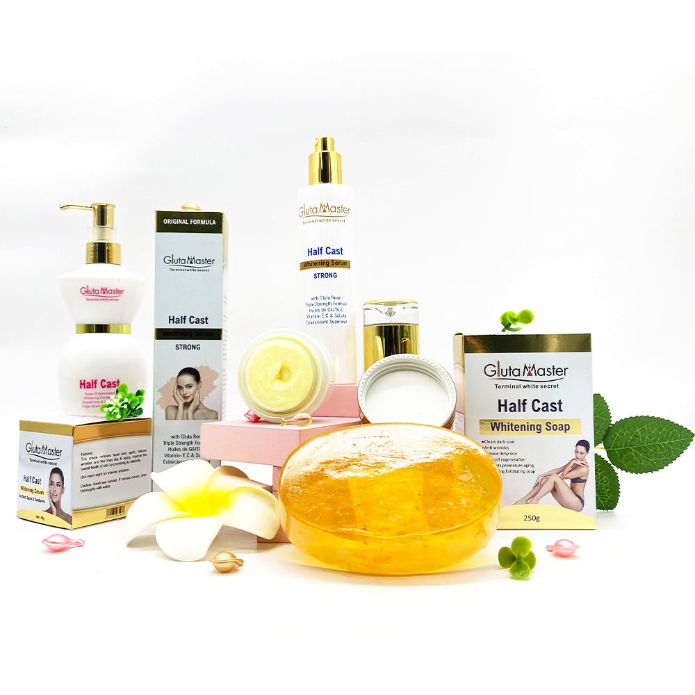 Strong Whitening Set Whitening Body Lotion Vitamin C Serum Collagen Soap Dark Spots Anti-Aging Brightening Skin Care Set