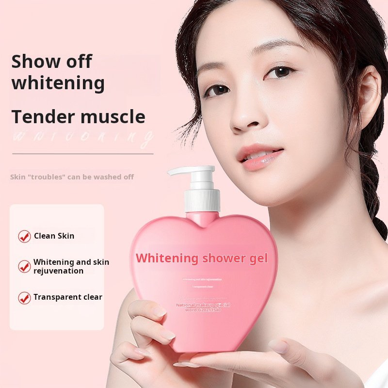 Nicotinamide Shower Gel Body Wash Refreshing Rose and Milk Fragrance Cream Bath Lotion for Brightening Skin Color