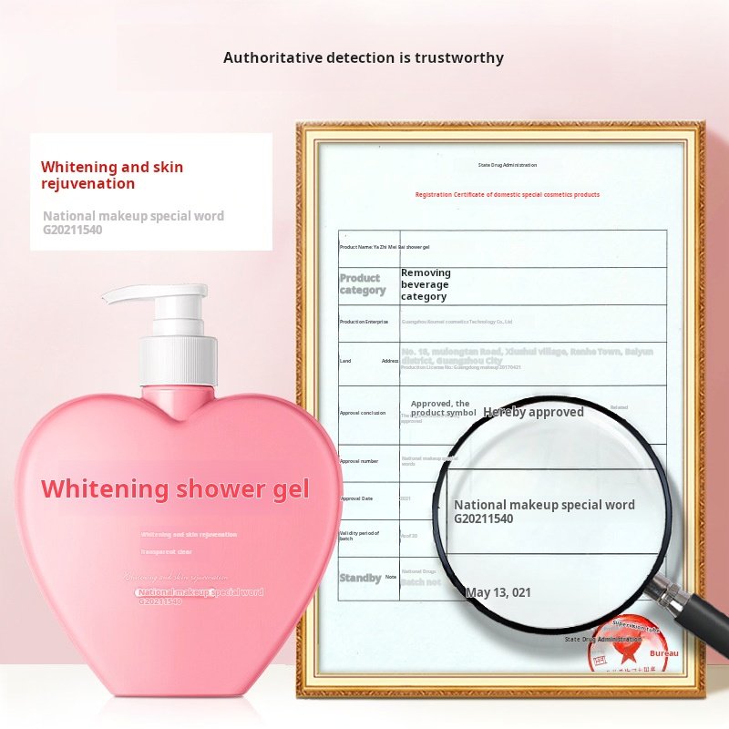 Nicotinamide Shower Gel Body Wash Refreshing Rose and Milk Fragrance Cream Bath Lotion for Brightening Skin Color