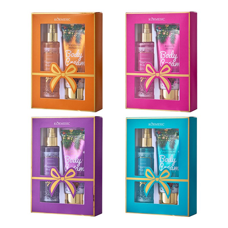OEM ODM Private Label KORMESIC christmas skin care best christmas gift whitening body lotion perfumed skin care set