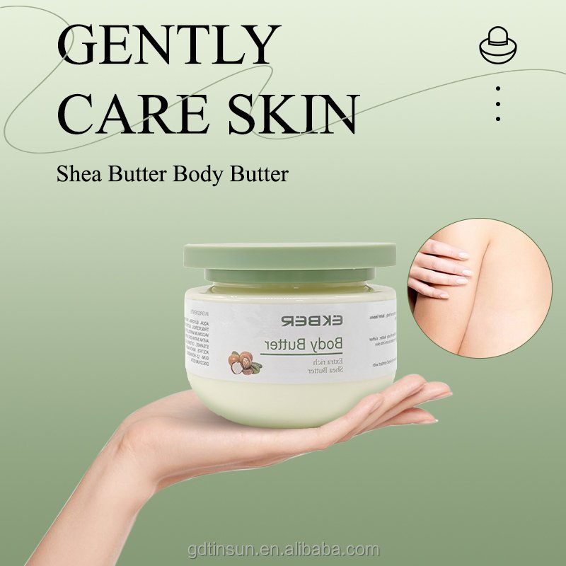 Wholesale Manufacturer EKBER Organic Shea Butter Body Lotion Moisturizing Lightening Skin Tone Body butter cream