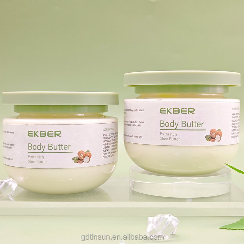 Wholesale Manufacturer EKBER Organic Shea Butter Body Lotion Moisturizing Lightening Skin Tone Body butter cream
