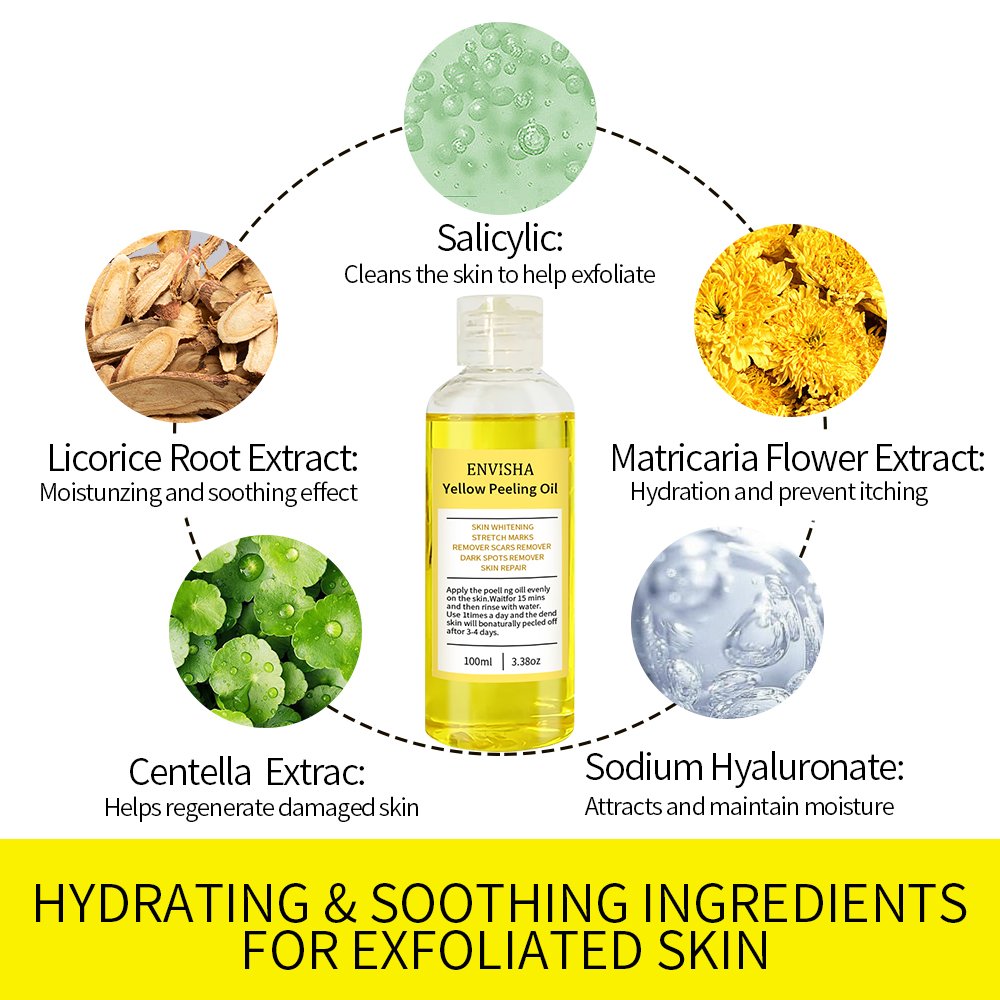 Natural African Strong Bleaching Oil Dark Knees Knuckles Skin Removal Oil Skin Whitening Yellow Orange Peeling Oil