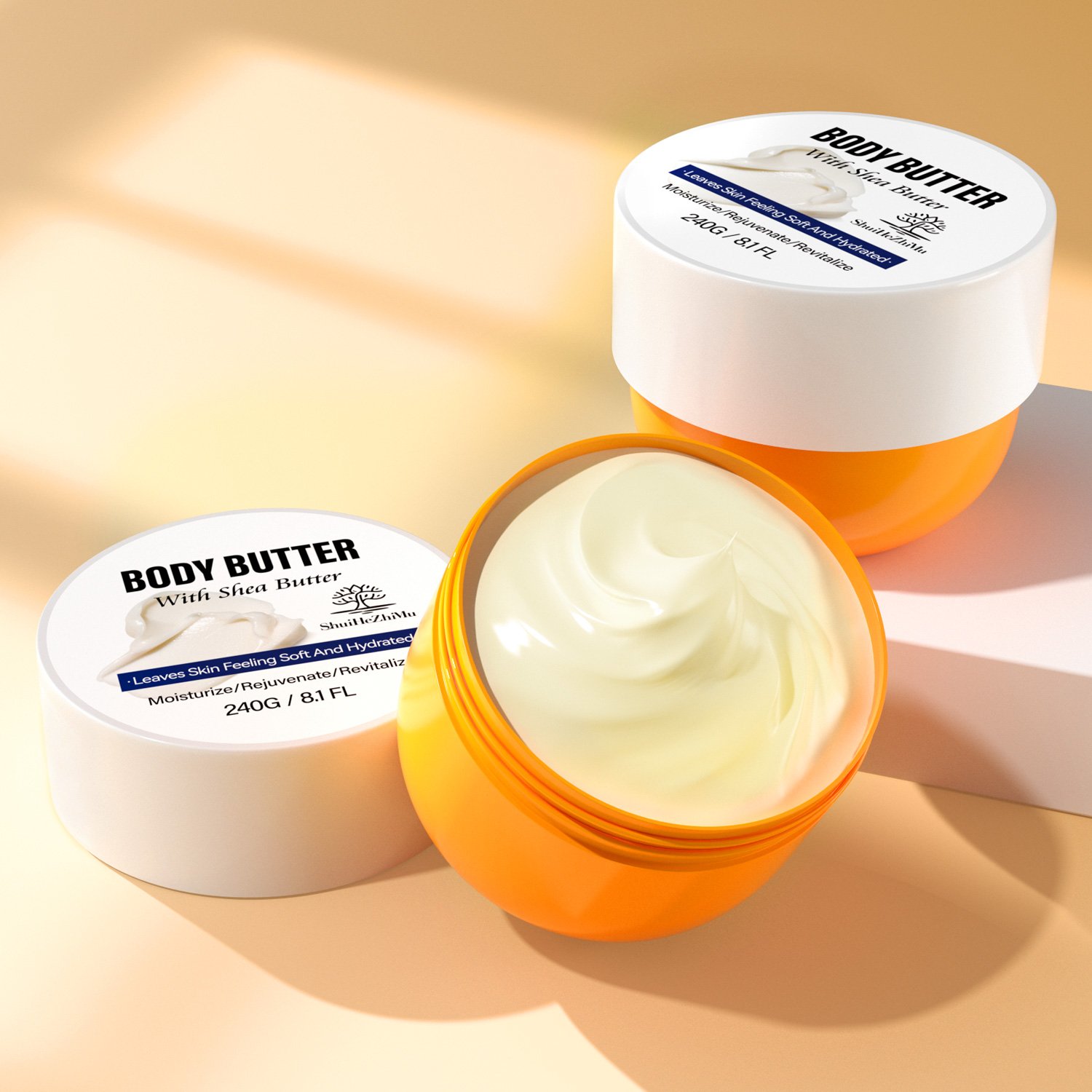 Private Label Cocoa Butter Body Lotion Luxury Natural Shea Butter Organic Wholesale Whipped Body Butter