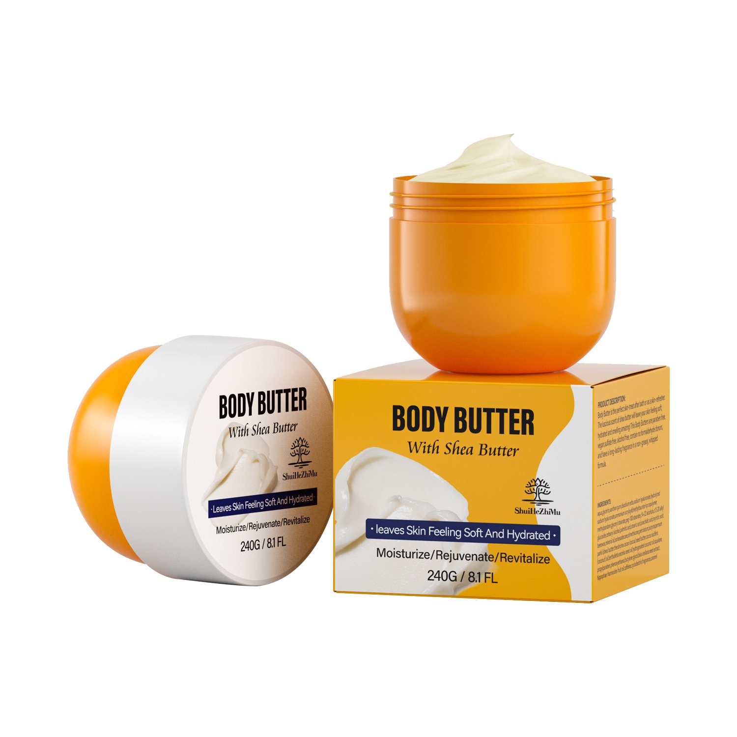 Private Label Cocoa Butter Body Lotion Luxury Natural Shea Butter Organic Wholesale Whipped Body Butter