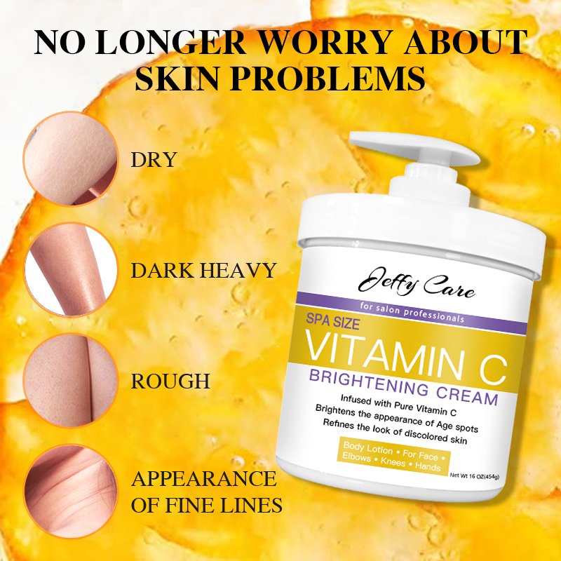 Private Label Vitamin C Body Lotion Natural Beauty Moisturizer Anti-Aging Skin Care Lightening Face Cream Lotion For Black Skin