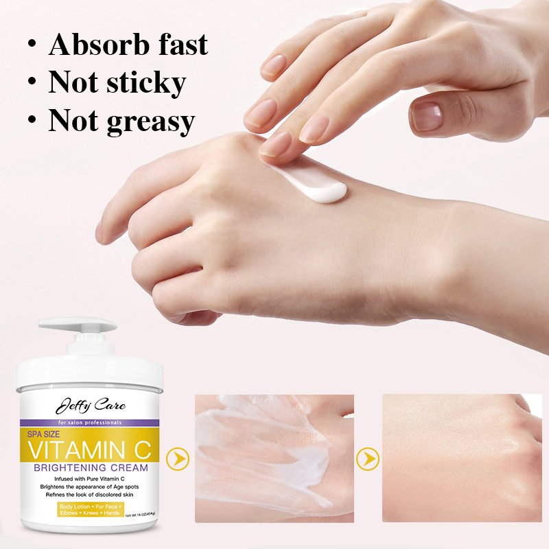 Private Label Vitamin C Body Lotion Natural Beauty Moisturizer Anti-Aging Skin Care Lightening Face Cream Lotion For Black Skin
