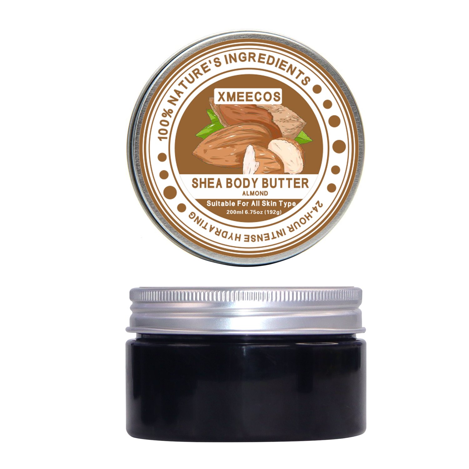 Private Label 100% Pure Organic Whipped Shea Body Cream Body Lotion Whitening Moisturizing Almond Body Butter