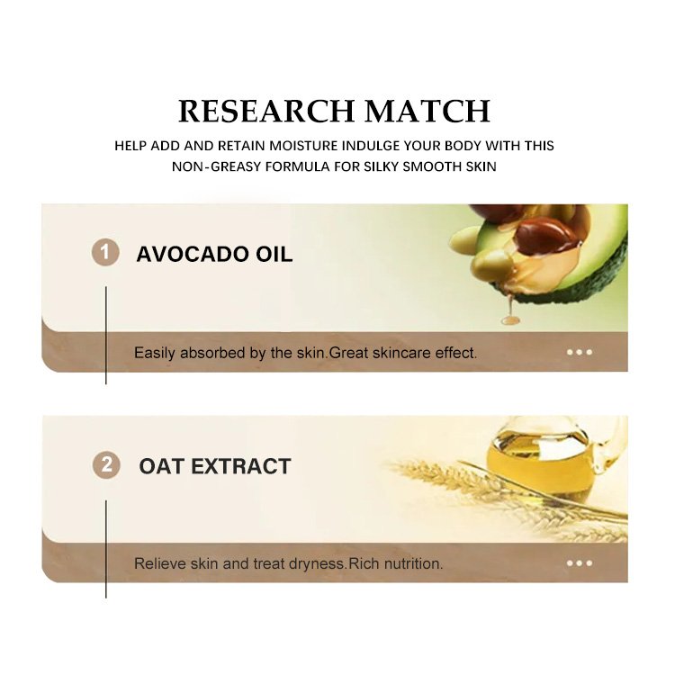 Free Sample Skin Lightening Body Butter Cream Organic High Quality Avocado Toning Moisturizing Whitening Body Lotion