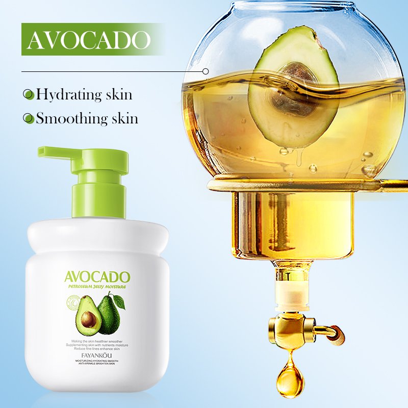 OEM ODM FAYANKOU Smoothing Brightening soft Improved dry skin jelly avocado body lotion