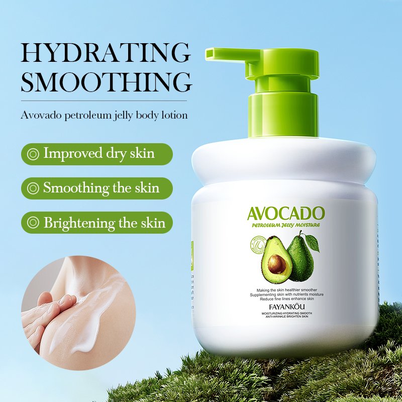 OEM ODM FAYANKOU Smoothing Brightening soft Improved dry skin jelly avocado body lotion
