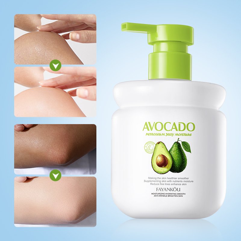 OEM ODM FAYANKOU Smoothing Brightening soft Improved dry skin jelly avocado body lotion
