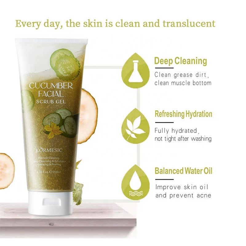 KORMESIC mild exfoliating lotion deep cleaning oil control moisturizing facial scrub