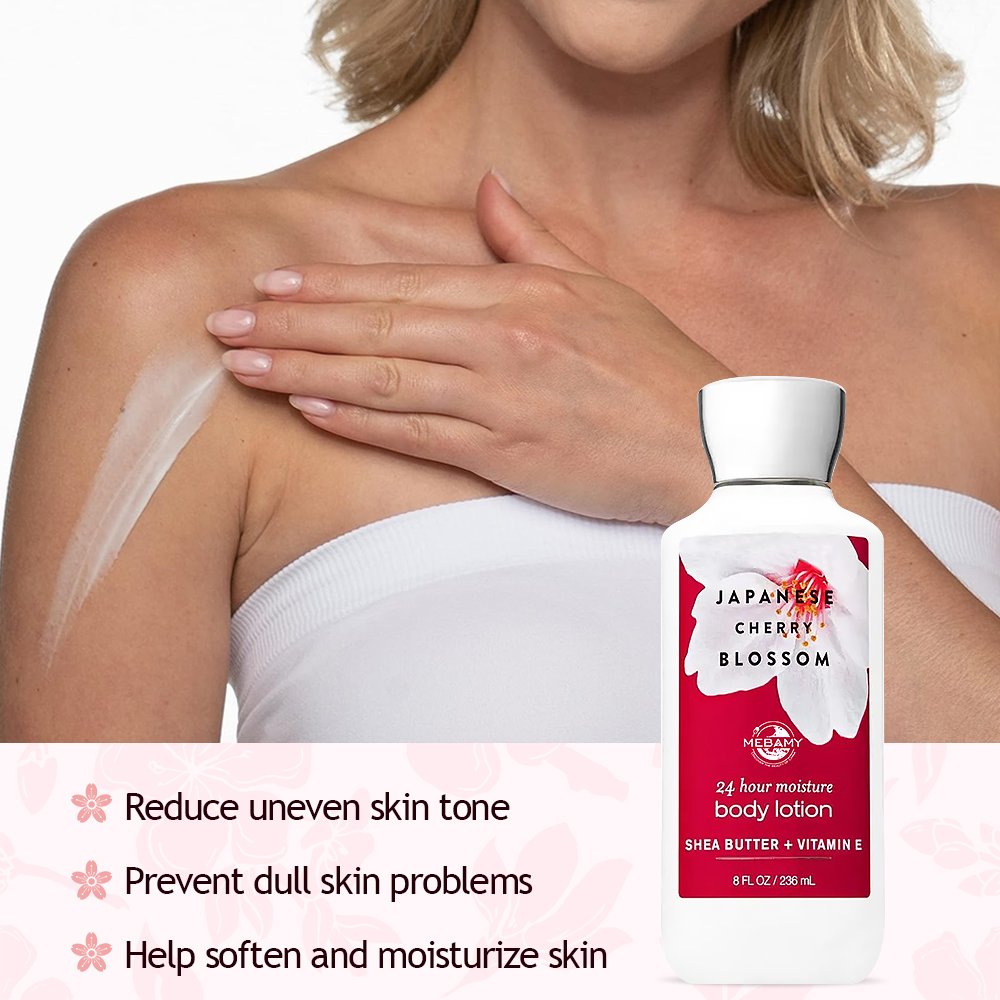 Oem Private Label Natural Japanese Cherry Blossom Body Lotions For Brown Skin Nourish Whitening Body Lotion For Black Skin