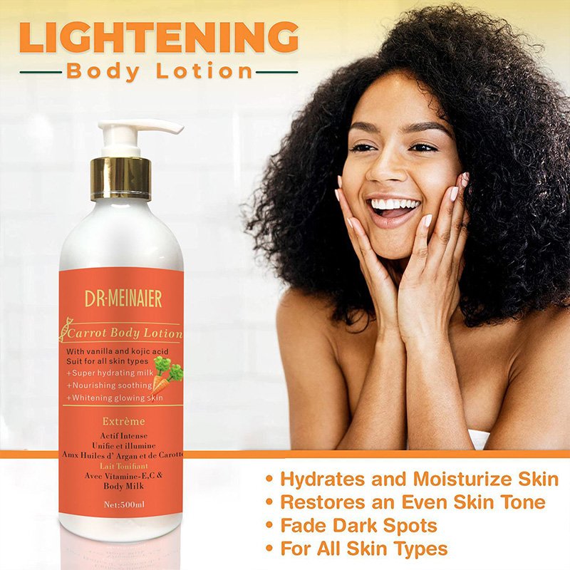 Wholesale Private Label Body Lotion Carrot Lotion Body Massage Milk Moisturizing Lotion Moisturizing Skin Cream 500ml