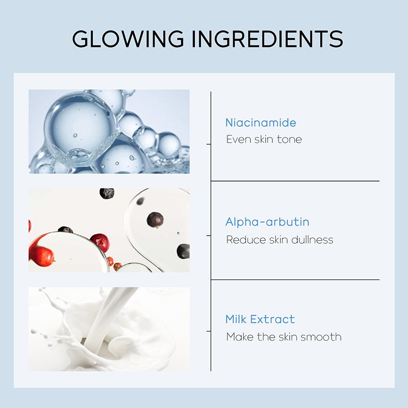 Niacinamide-Infused Hyaluronic Acid Body Lotion for Adults Glowing Skin Moisturizing Milk