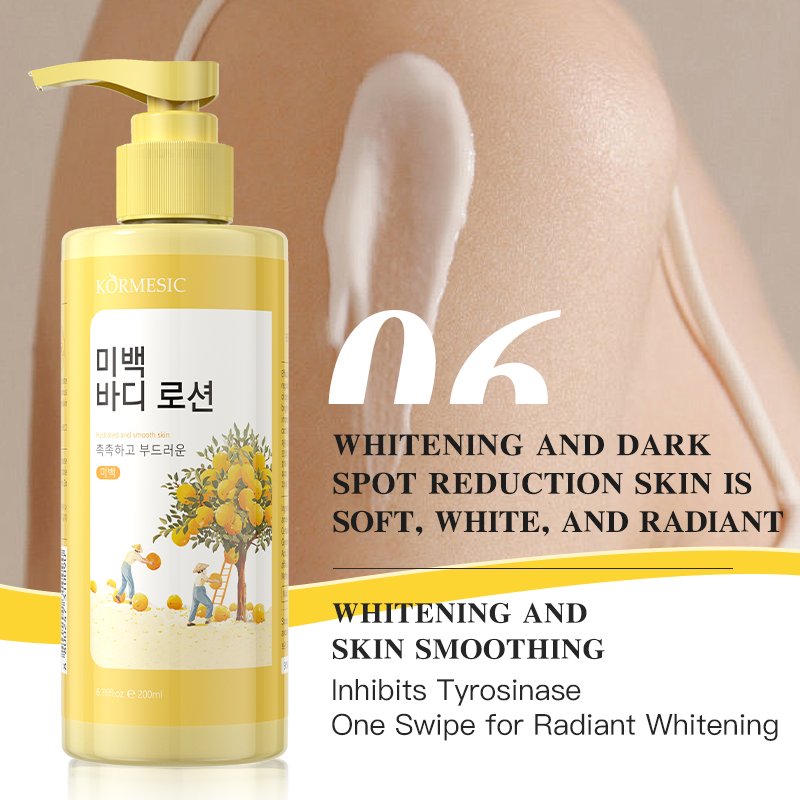 OEM private label KORMESIC Long Lasting Whitening Body Lotion Moisturizing Cream Skin Lightening Niacinamide Body Lotion
