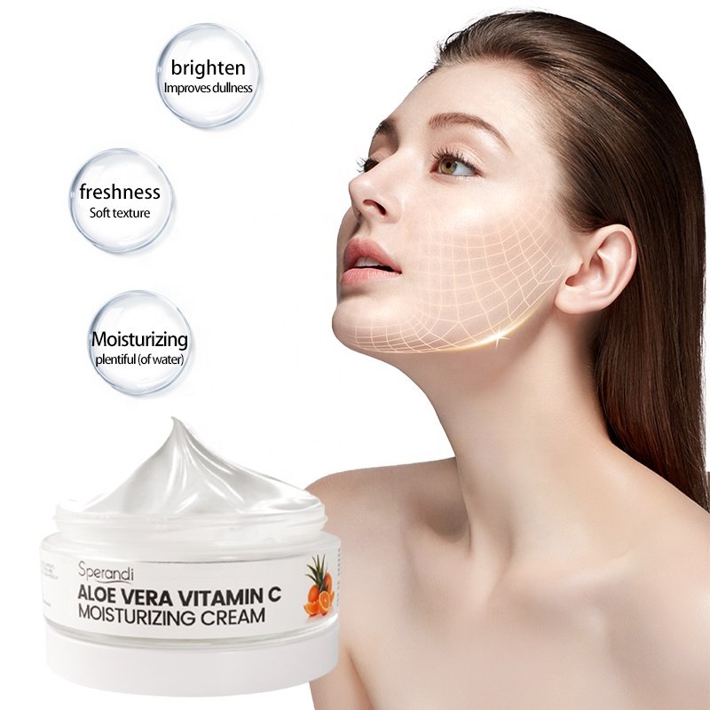 Aloe Vera Oil Control Moisturizing Face Care Whitening Vitamin C Cream For Dark Spot In Face
