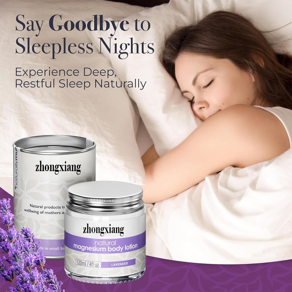 Magnesium Body Lotion Natural Vegan Topical Magnesium Cream Lotion Support for Sleep with Lavender oil