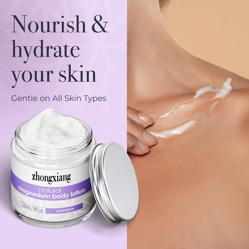 Magnesium Body Lotion Natural Vegan Topical Magnesium Cream Lotion Support for Sleep with Lavender oil