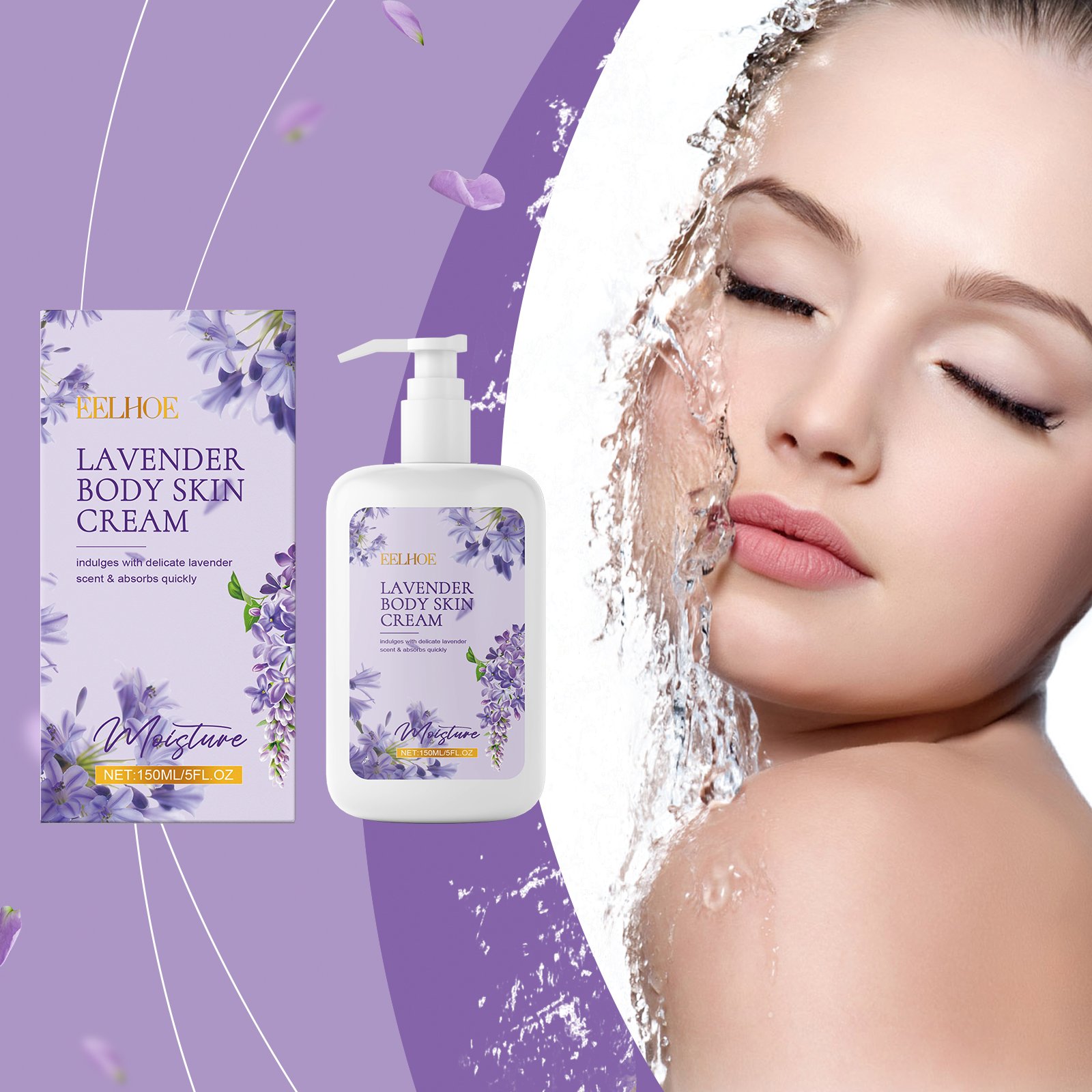 EELHOE Best Body Lotion Moisturize Glow Body Lotion Floral Whitening Lavender Lotion