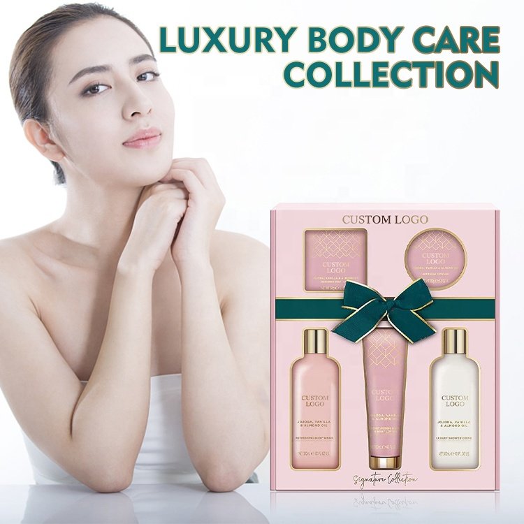 OEM Custom Logo Romantic Luxury Woman Body Care Paper Box Aromatic Spa Bath Gift Set