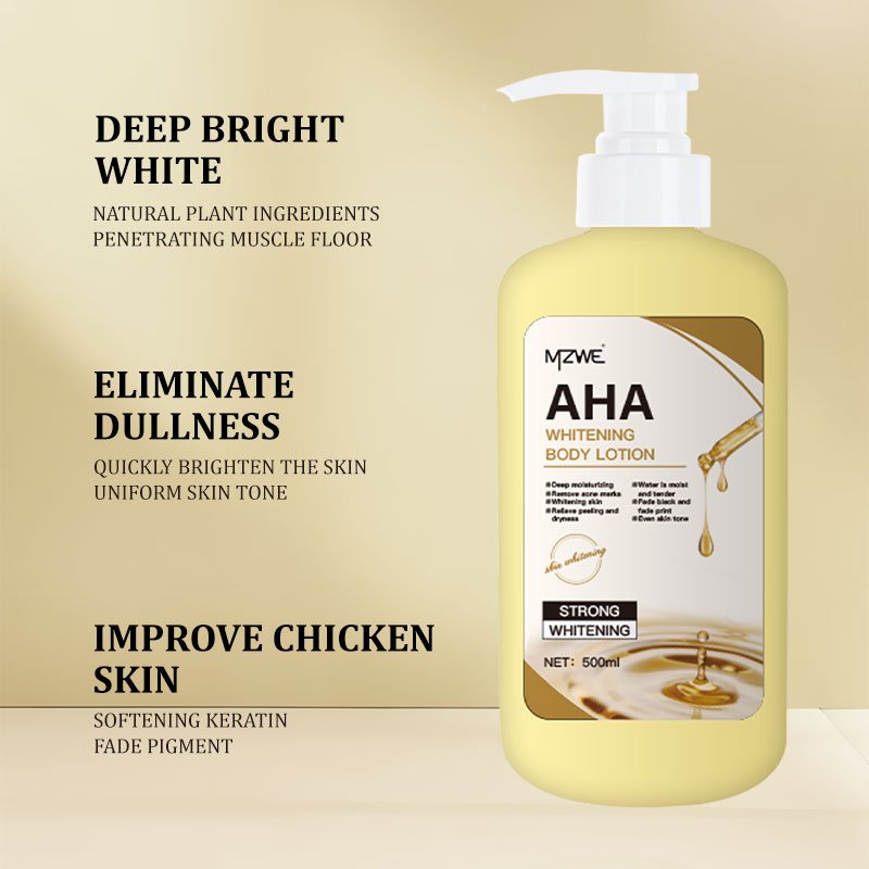 Wholesale Body Cream 500ml AHA Moisturizing Body Cream Lotion Lightning Nourishing Exfoliator Body Lotion