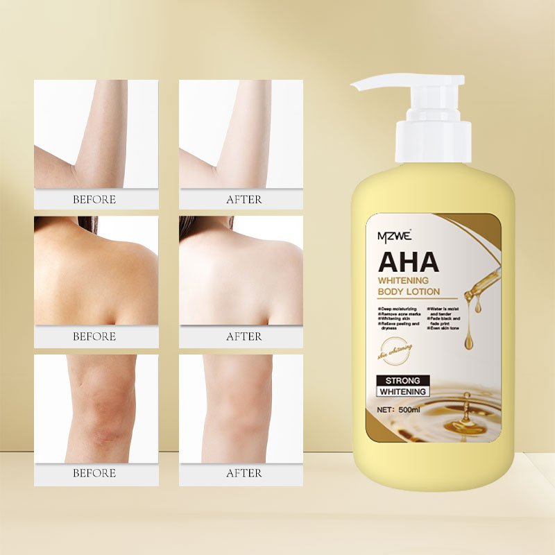 Wholesale Body Cream 500ml AHA Moisturizing Body Cream Lotion Lightning Nourishing Exfoliator Body Lotion