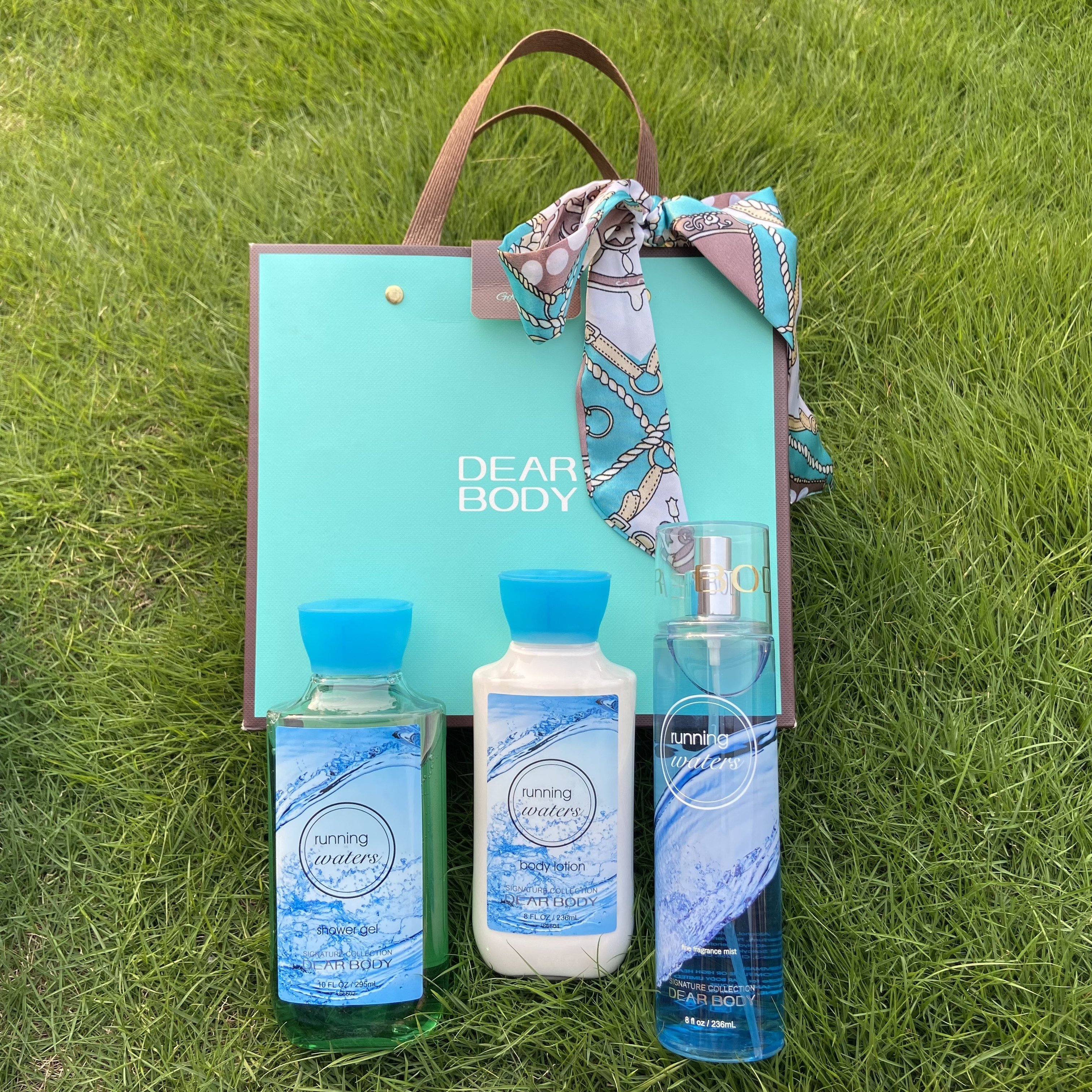 OEM Private Label Luxury High Quality Nature Organic Body Wash Body Lotion fine fragrance mist Bath Gift Set