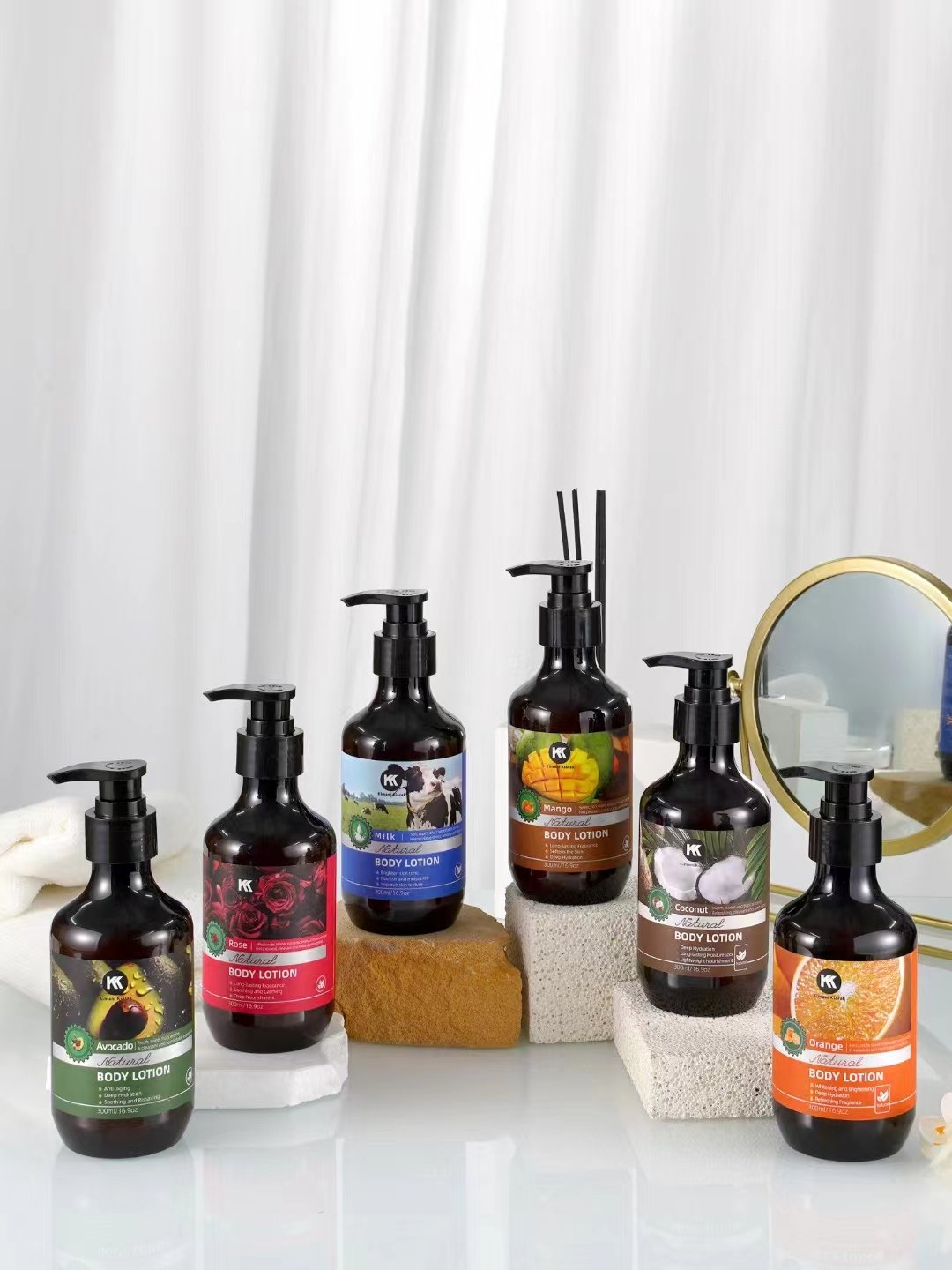 Factory wholesale natural organic mango brightening whitening body lotion set for women