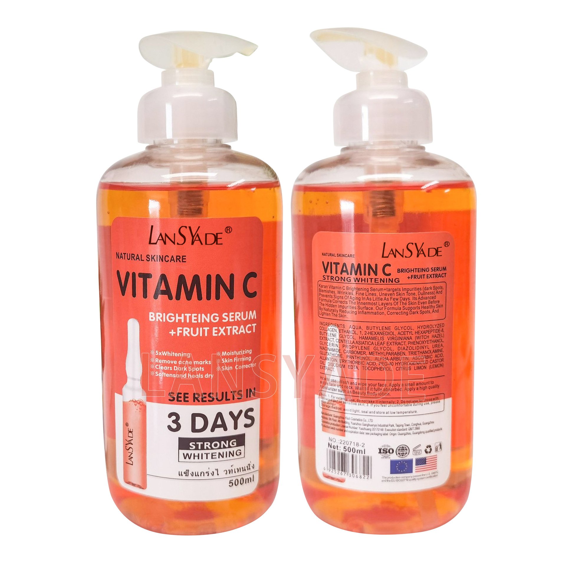 Private Label Skin Care Serum Whitening Remove Dark Spot Vitamin C Face Serum