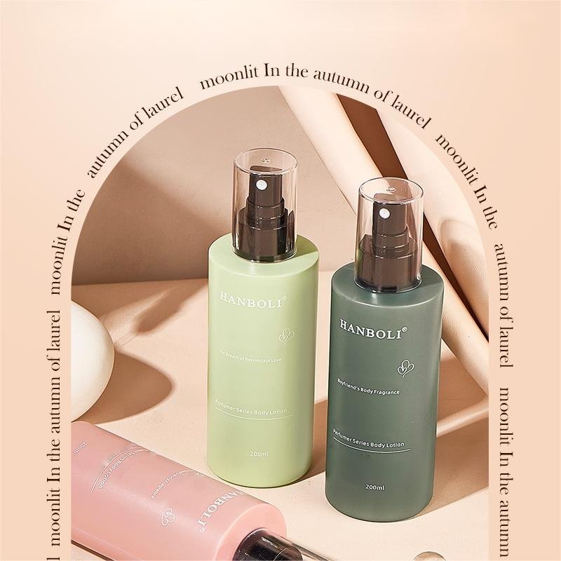 HANBOLI Private Brand Body Lotion Spray Anti Drying Moisturizing Fragrance Whitening Body Lotion Mist
