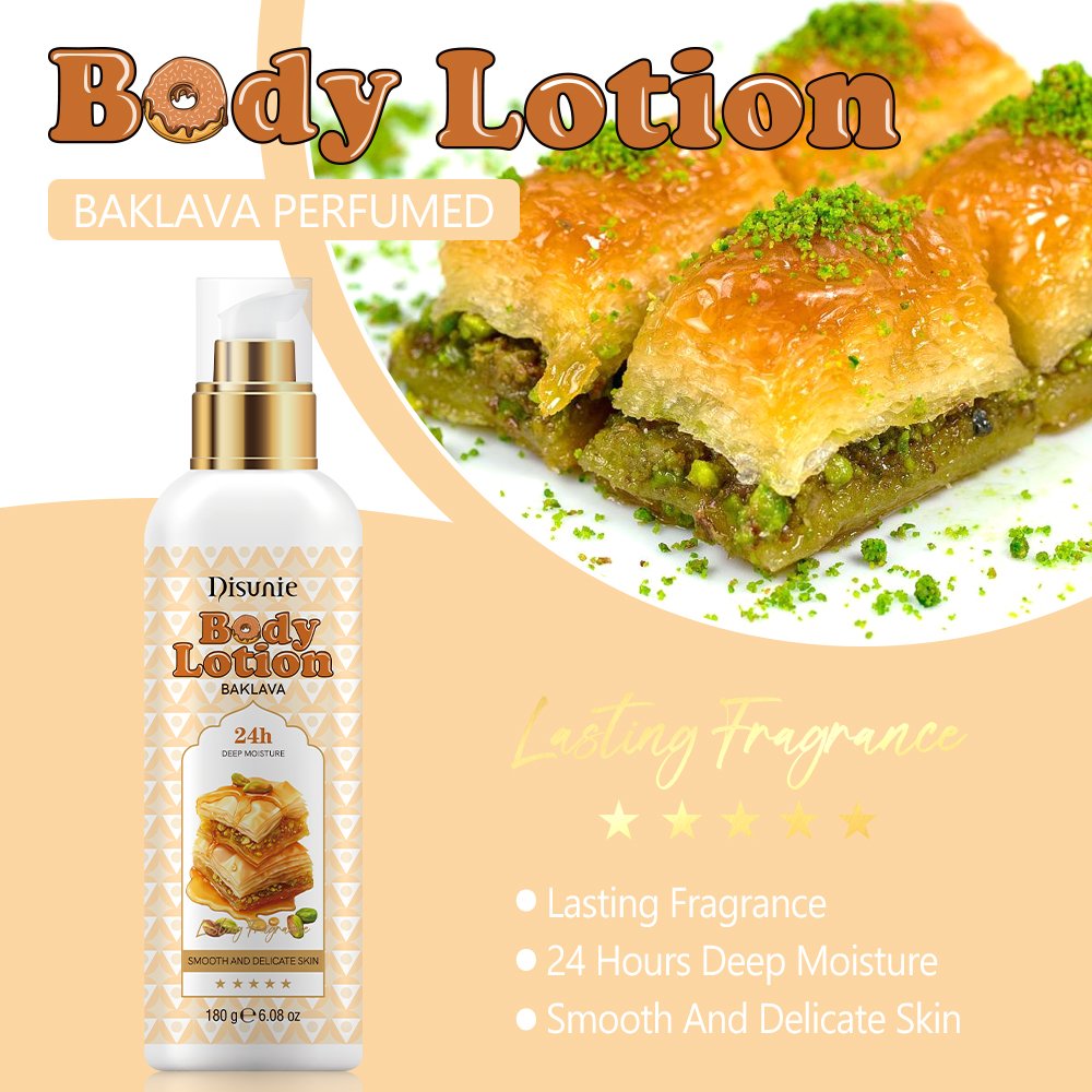Baklava Perfumed Fragrance Body Lotion With Coconut Oil Smooth Skin Moisturizing Lightening Body Cream Lotion For Dry Skin