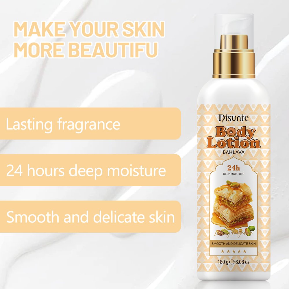 Baklava Perfumed Fragrance Body Lotion With Coconut Oil Smooth Skin Moisturizing Lightening Body Cream Lotion For Dry Skin
