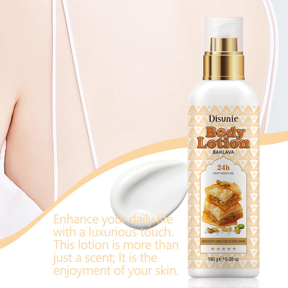 Baklava Perfumed Fragrance Body Lotion With Coconut Oil Smooth Skin Moisturizing Lightening Body Cream Lotion For Dry Skin