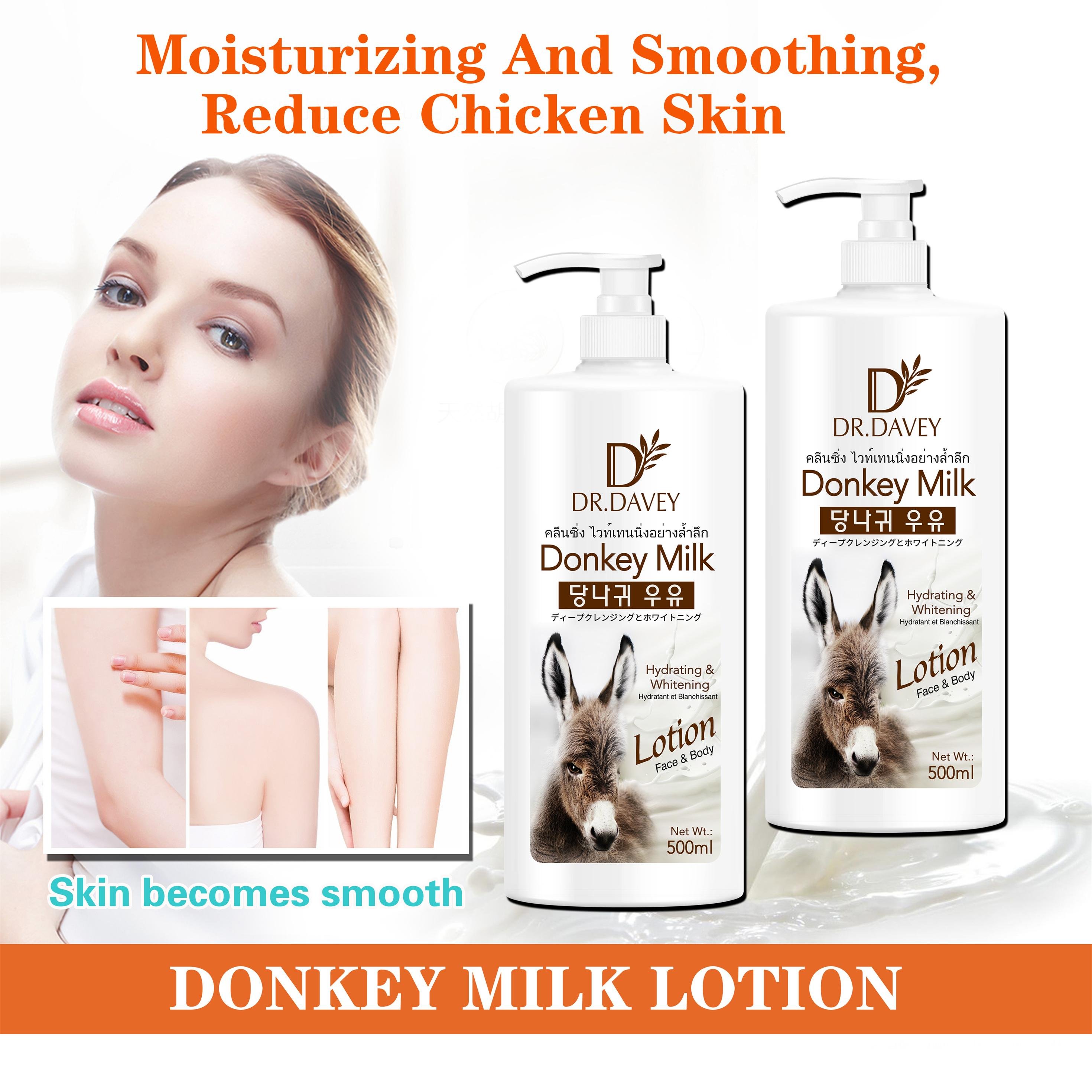 Private Label Organic White Bodi Lotion Remove Spots Body Cream Moisturizing Donkey Milk Whitening Body Lotion For Black Skin