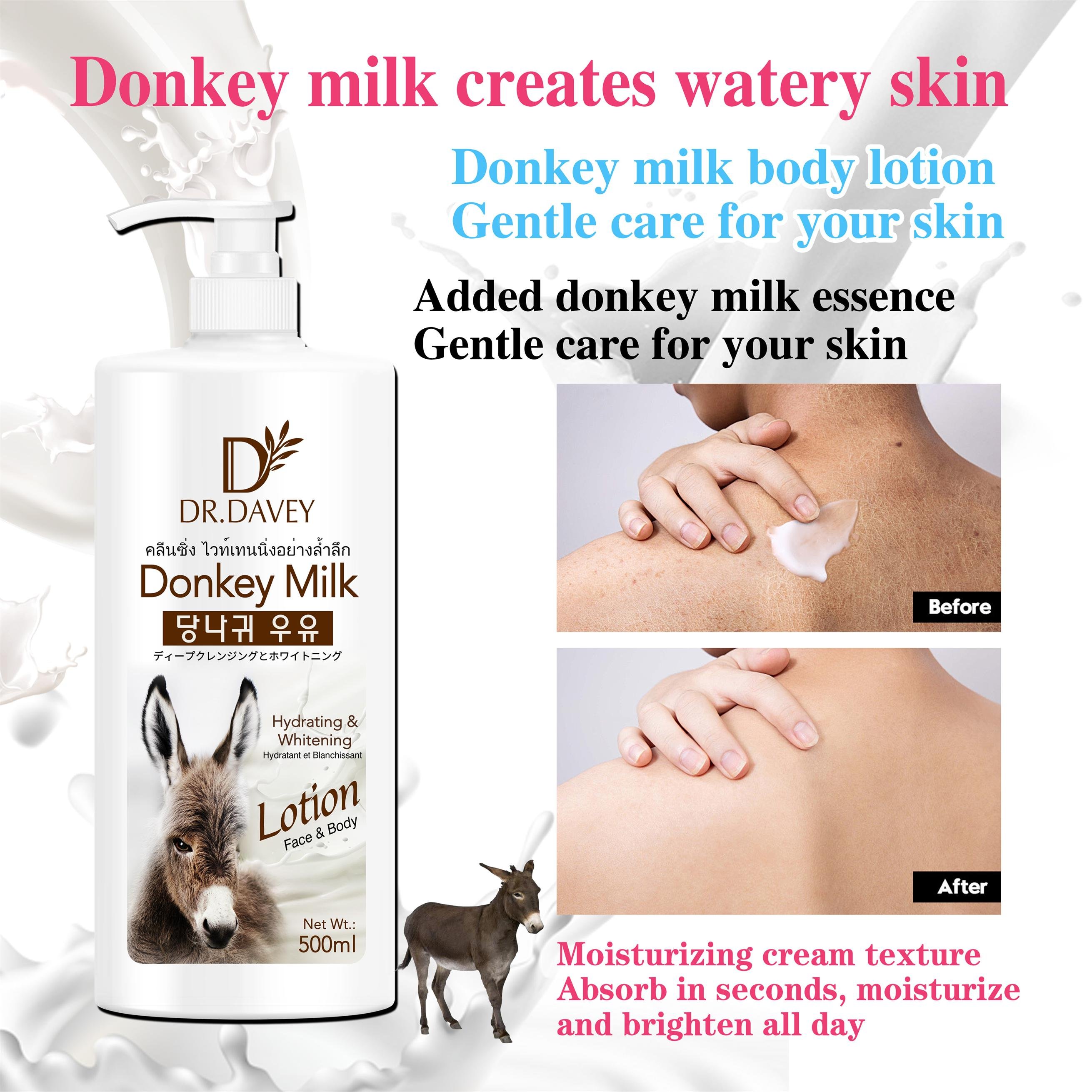 Private Label Organic White Bodi Lotion Remove Spots Body Cream Moisturizing Donkey Milk Whitening Body Lotion For Black Skin