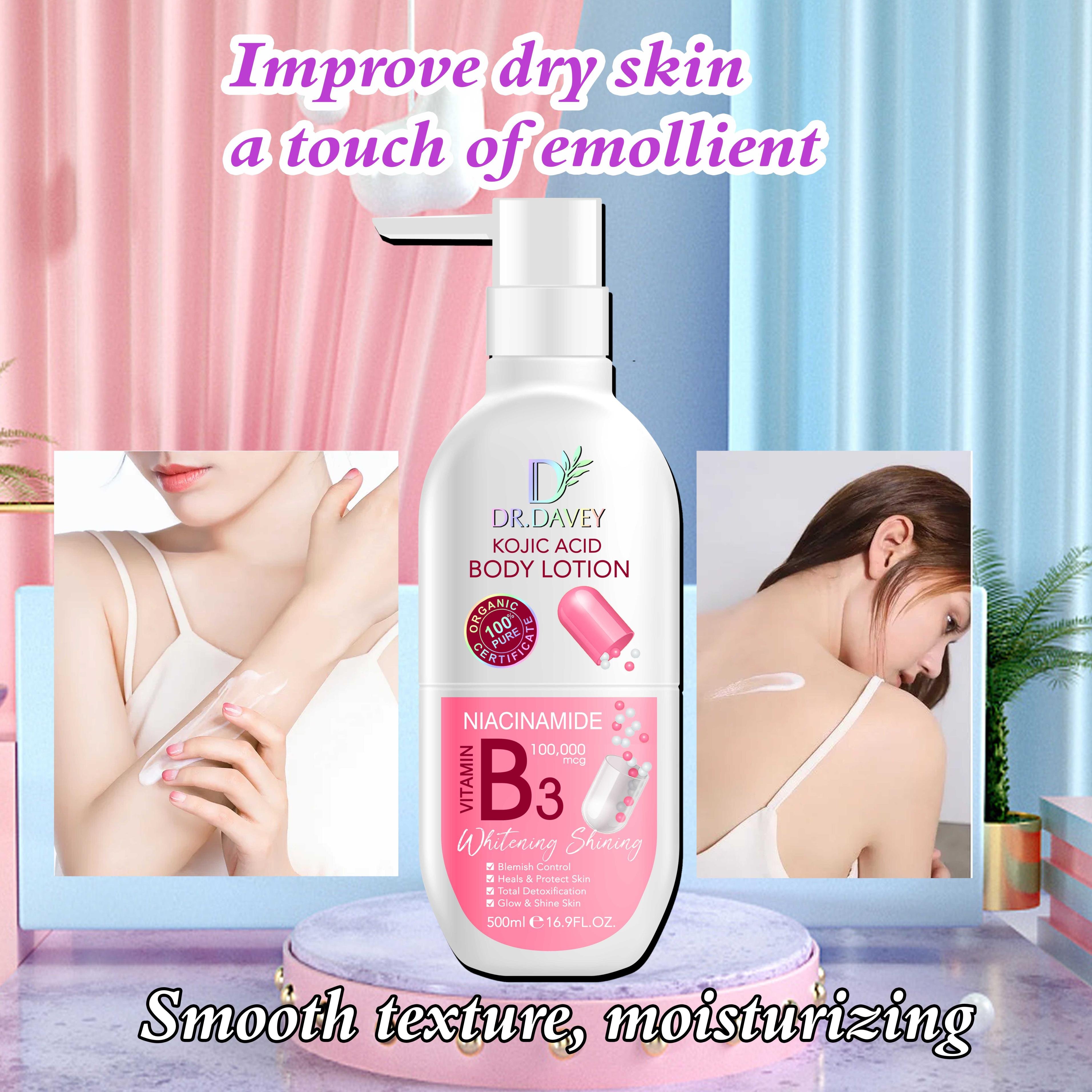 DR.DAVEY Kojic Acid Body Lotion Whitening Lightening Body Lotion For All Skin