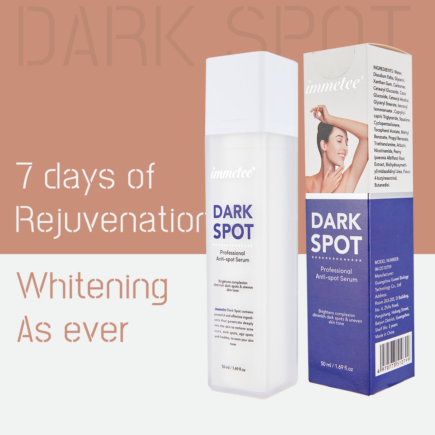Dark Spot Cream Organic Nicotinamide Skin Whitening Moisturizing Leg Underarm Bleaching Cream Body Lotion