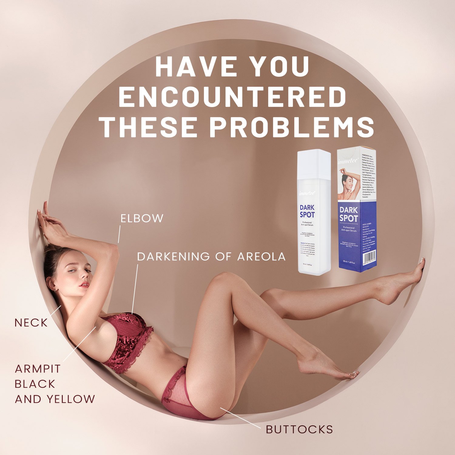 Dark Spot Cream Organic Nicotinamide Skin Whitening Moisturizing Leg Underarm Bleaching Cream Body Lotion