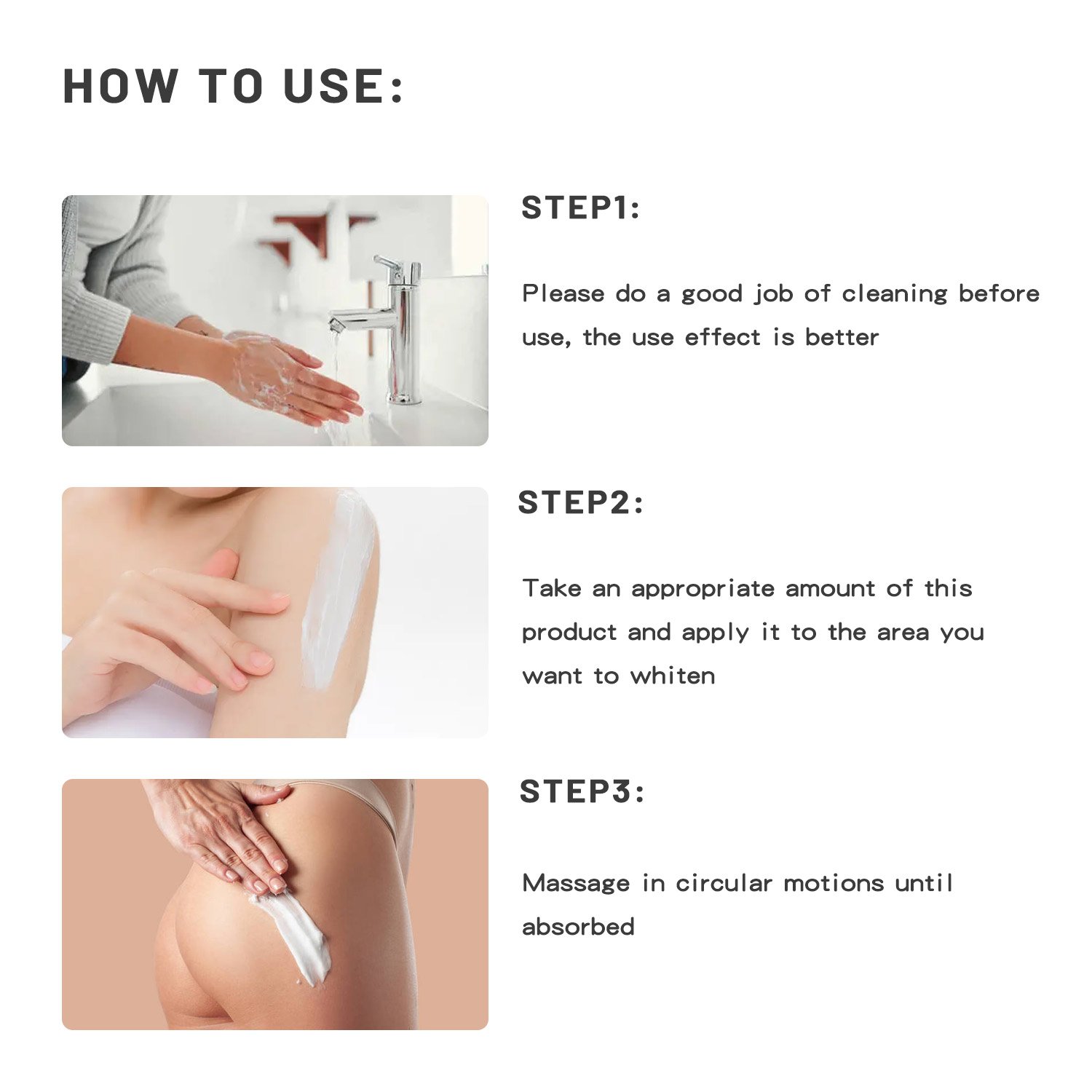 Dark Spot Cream Organic Nicotinamide Skin Whitening Moisturizing Leg Underarm Bleaching Cream Body Lotion