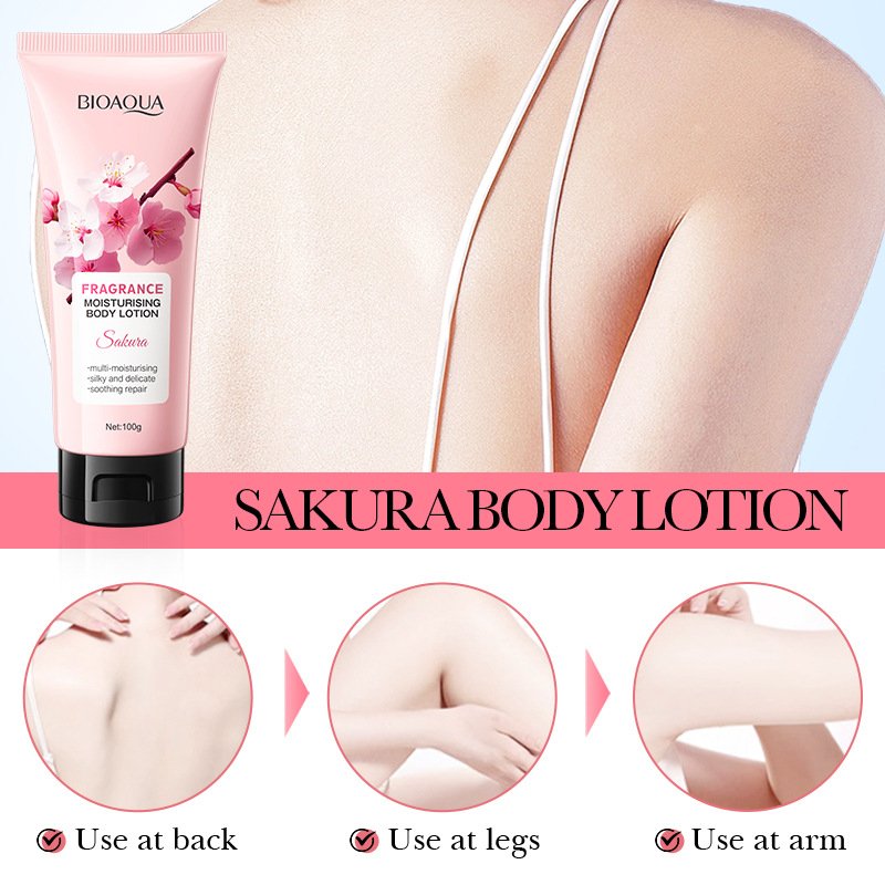 Sakura Fragrance Glycerin Whitening Lightening Organic Skin Care Body Lotion Moisturising Cream