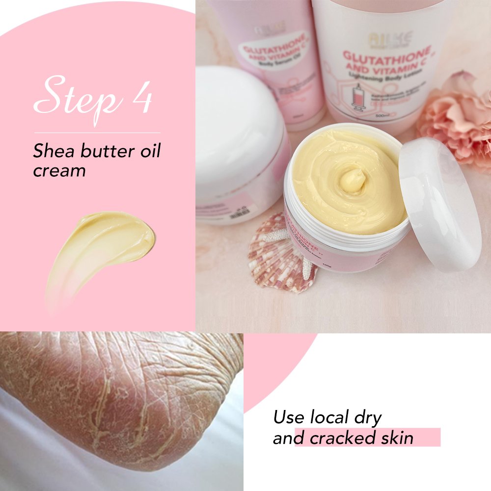 Skincare Set Whitening Butter Body Cream Firming Body Oil Lightening Soap 5 in 1 Bleaching Body Lotion