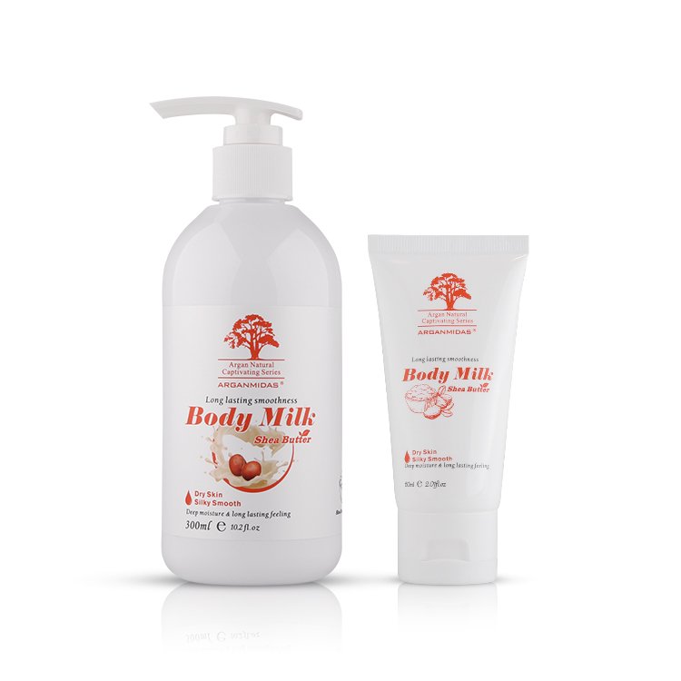 Arganmidas Wholesale Organic Skin Care Perfume Shea Butter Moisturizing Lightening Body Milk Lotion For Dry Skin