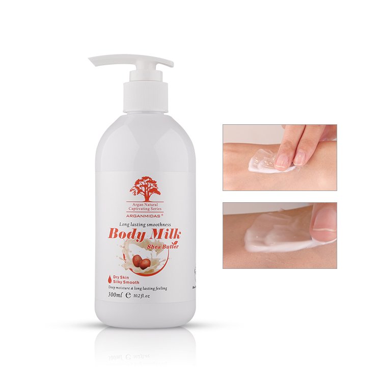 Arganmidas Wholesale Organic Skin Care Perfume Shea Butter Moisturizing Lightening Body Milk Lotion For Dry Skin